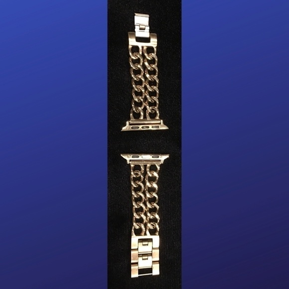 KADES Goldtone Double Strand Curb Link Apple Watch Strap, fits 42mm, NWOB - Picture 1 of 2
